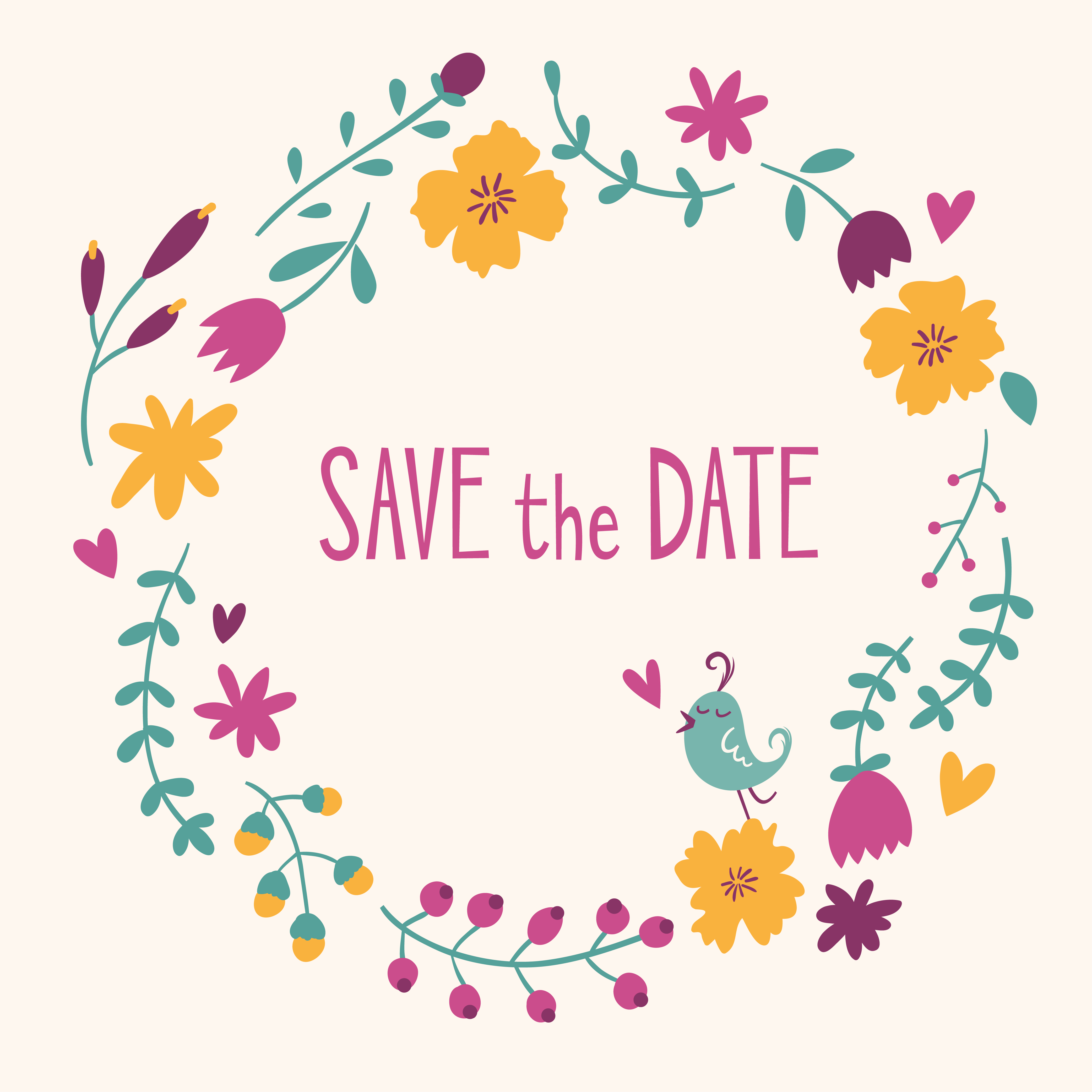 Save the date vector card Photoshop brush