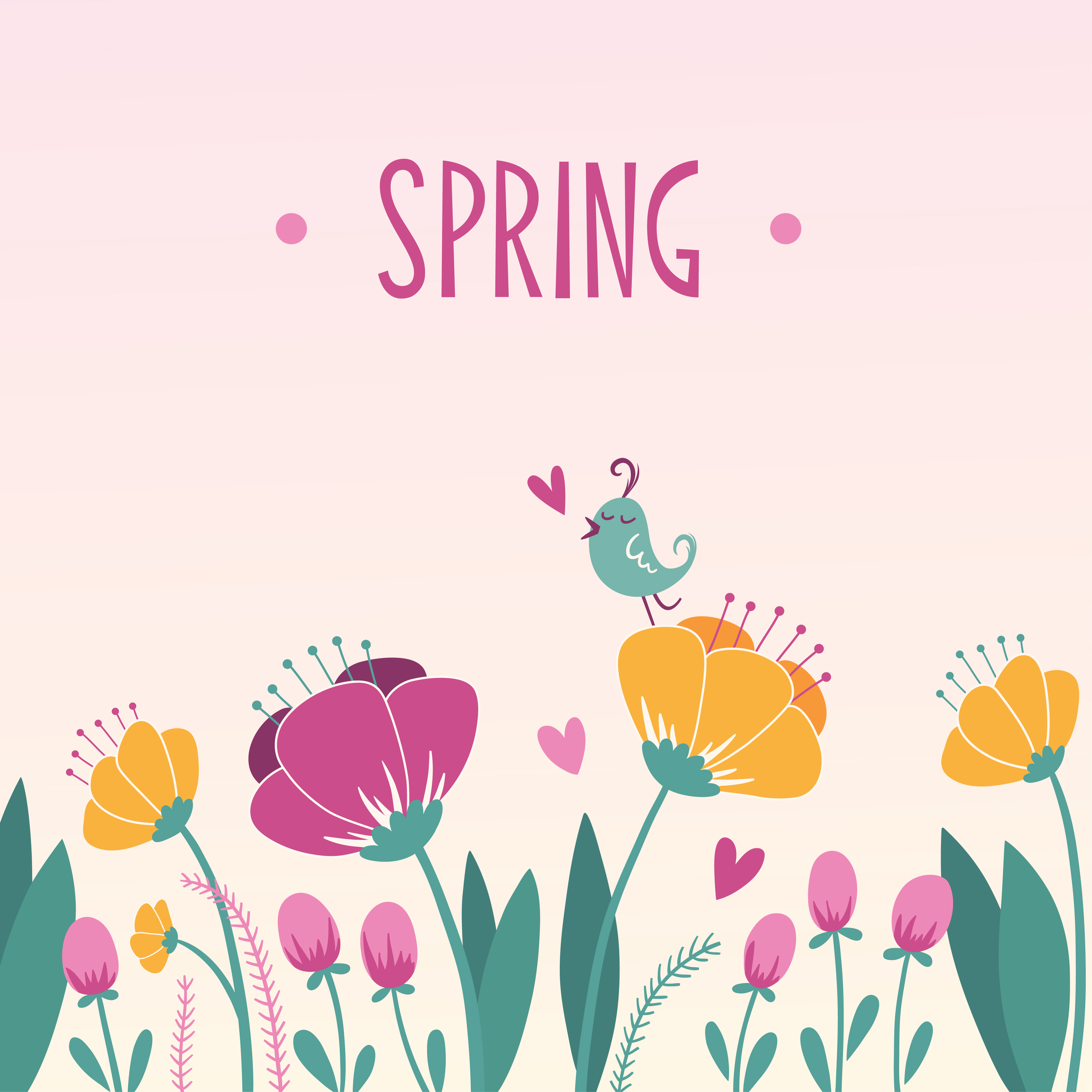 Spring floral background Photoshop brush