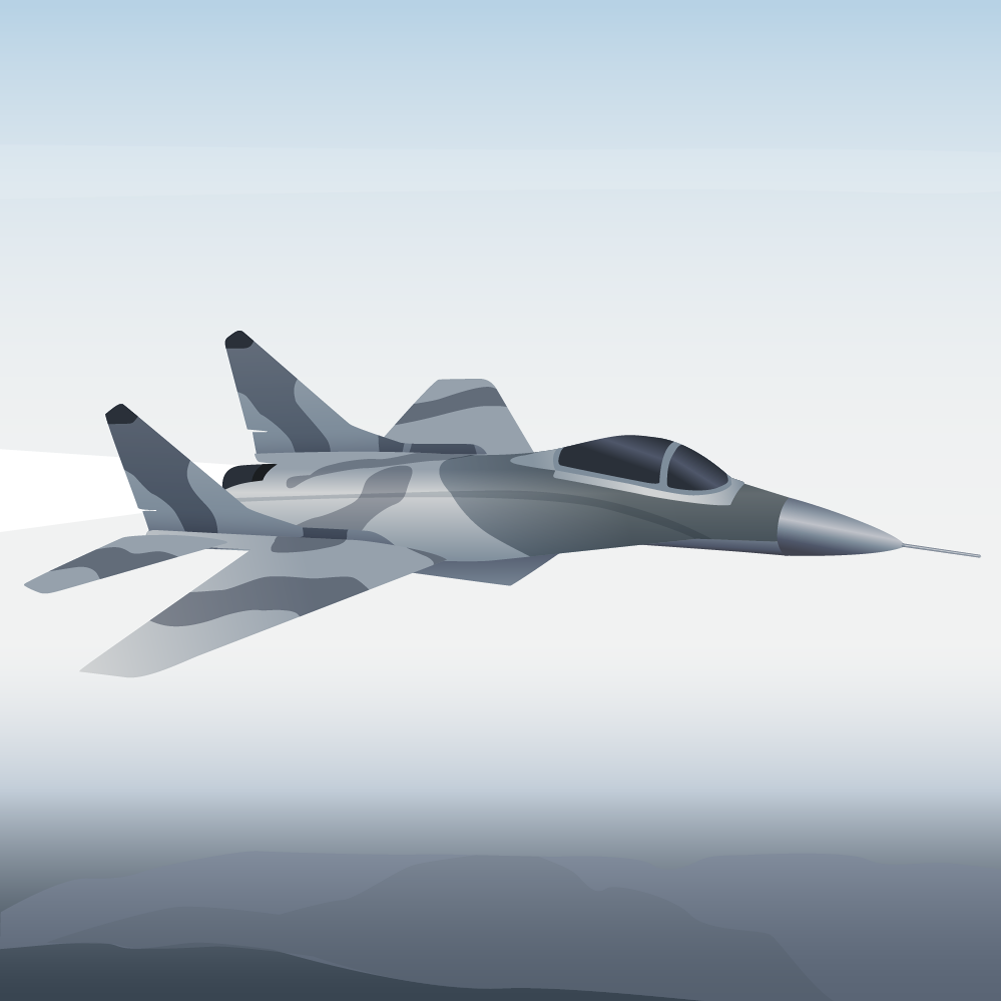 Vector illustration Military aircraft Photoshop brush