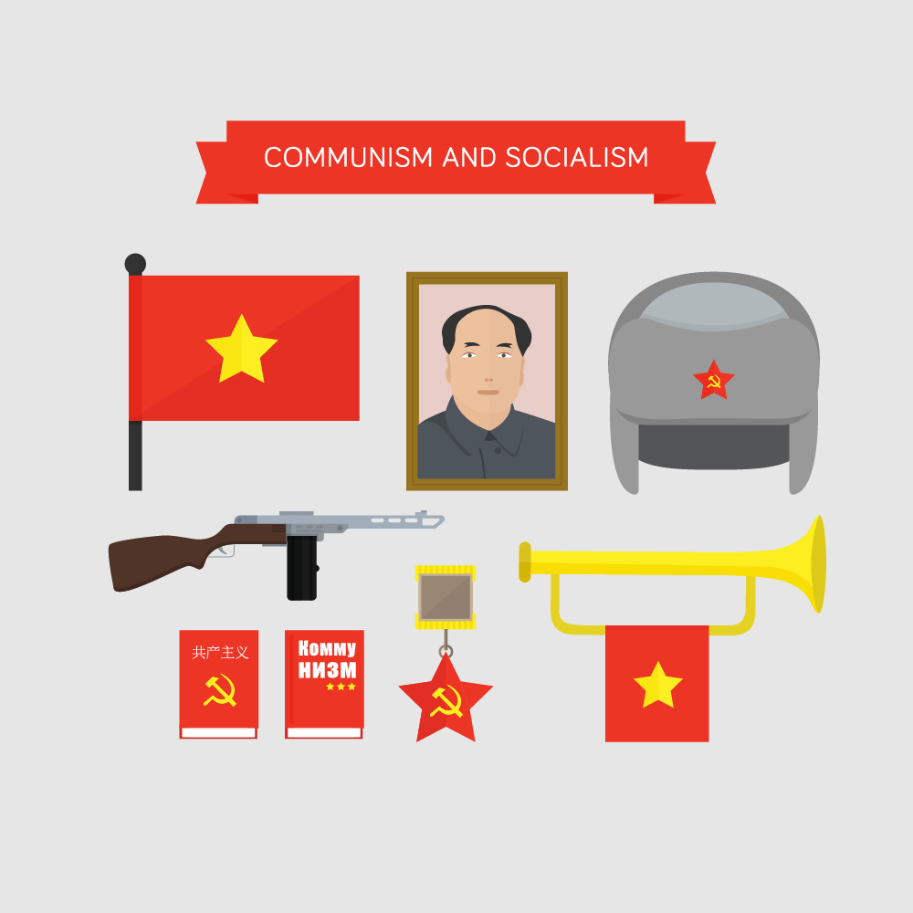 Communism and socialism icons Photoshop brush
