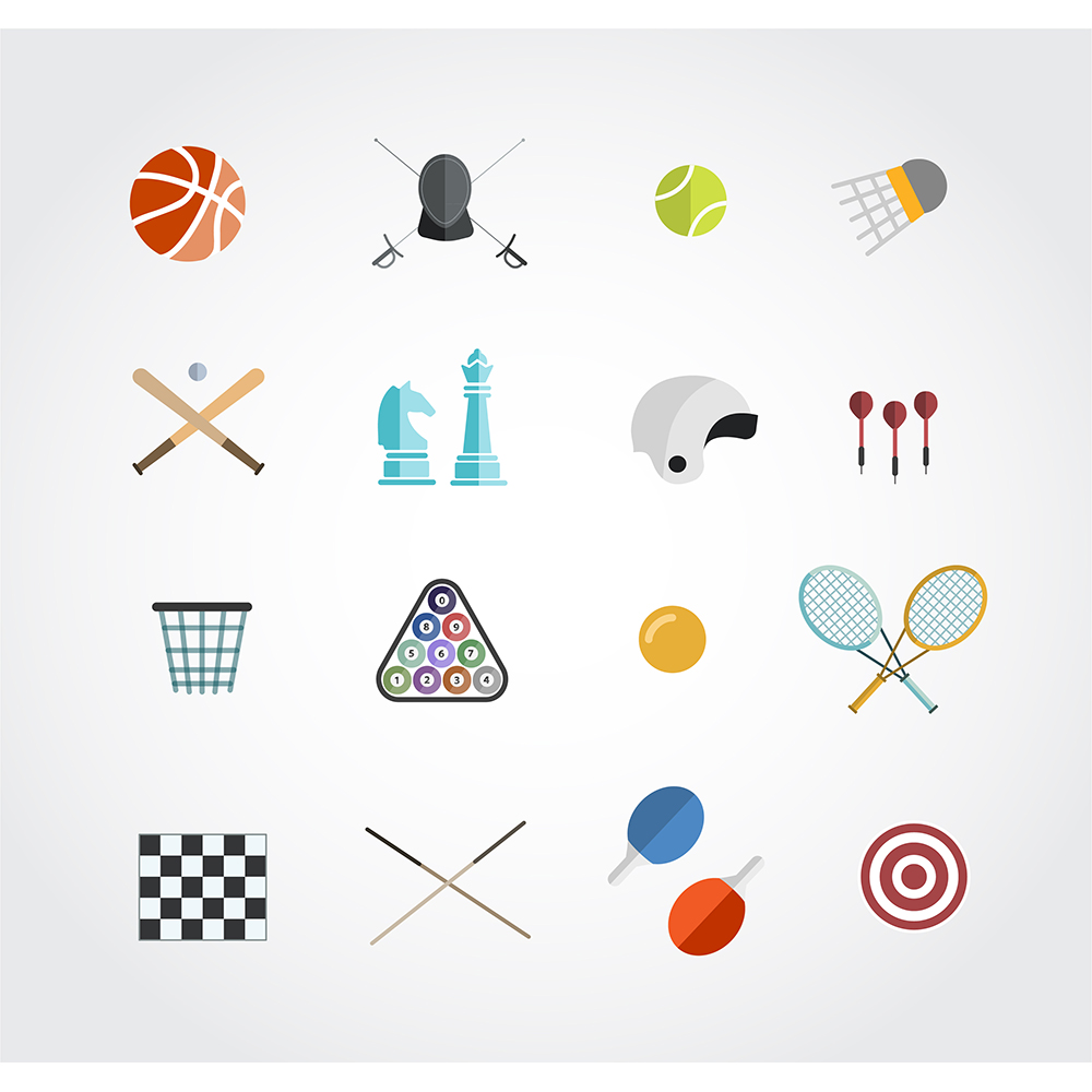 Sport free vector icons set for web. Free design Photoshop brush