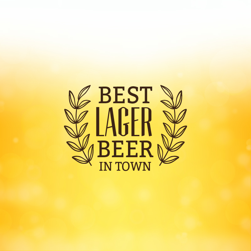 Beer background with retro label Photoshop brush