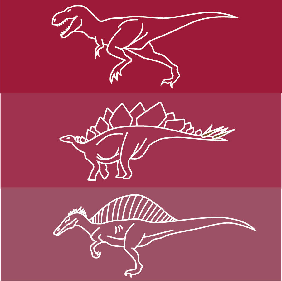 Dinosaur line drawing icons Photoshop brush