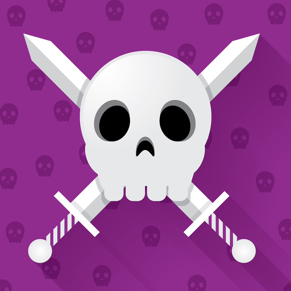 Skull With Crossed Swords Photoshop brush
