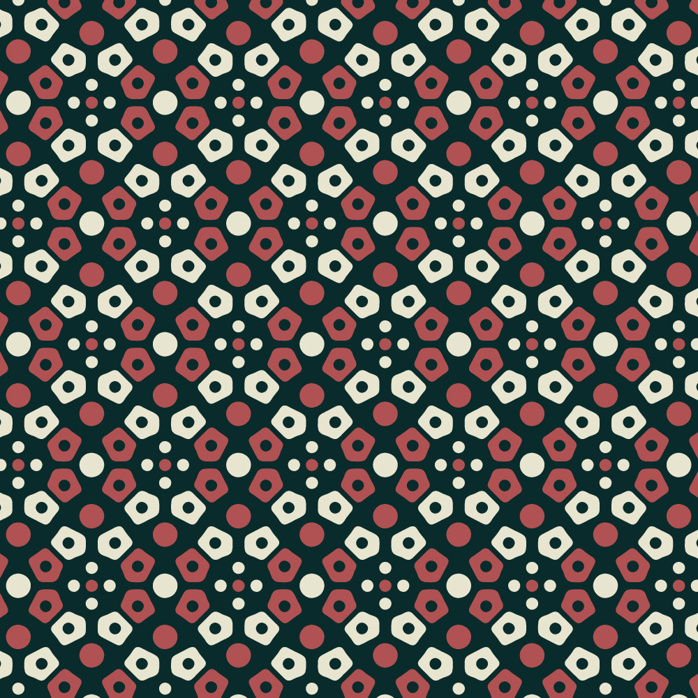 Retro navy, cream, and red mosaic pattern Photoshop brush