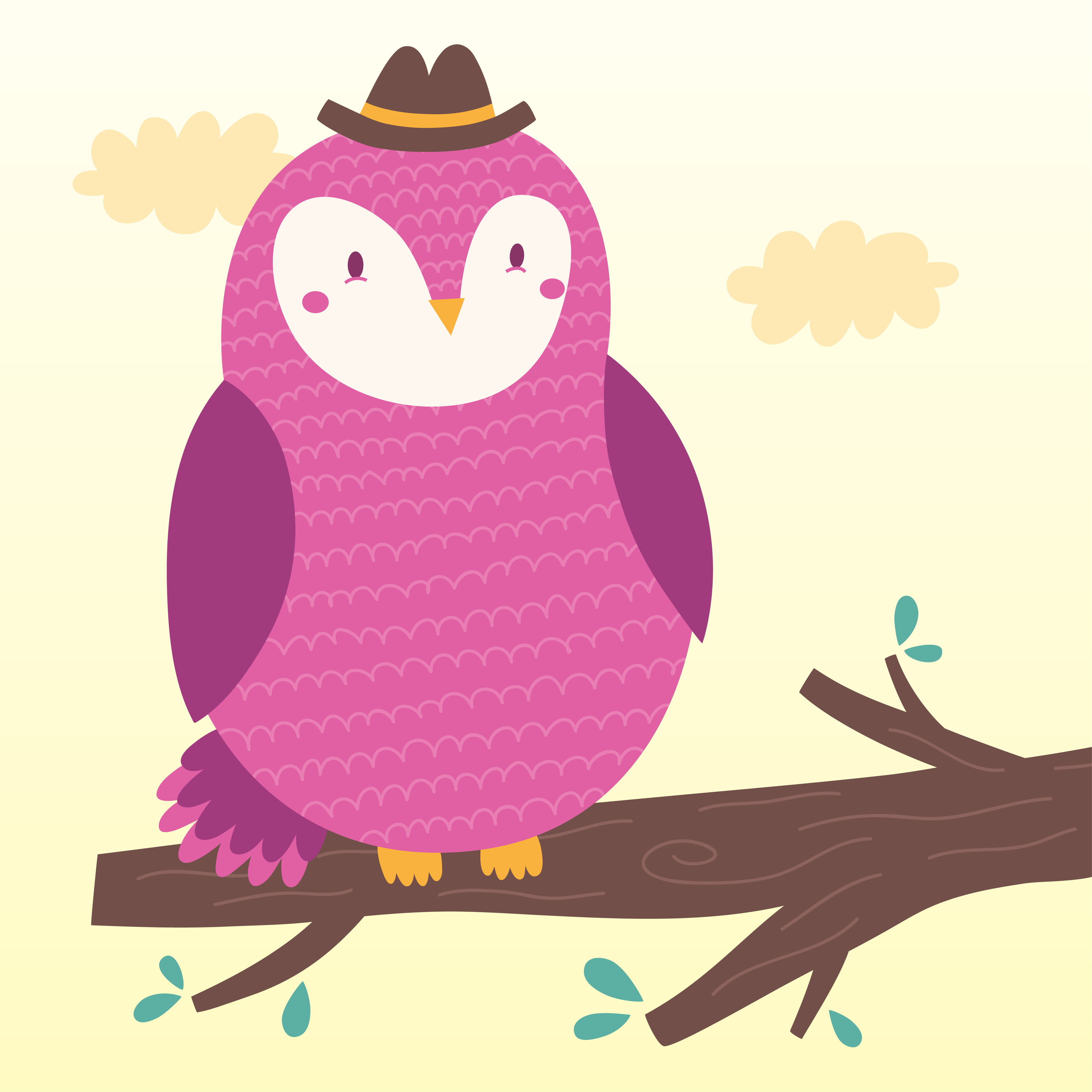 Vector illustration of the owl Photoshop brush