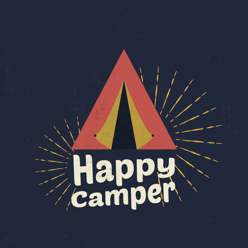 Happy Camper Illustration Photoshop brush