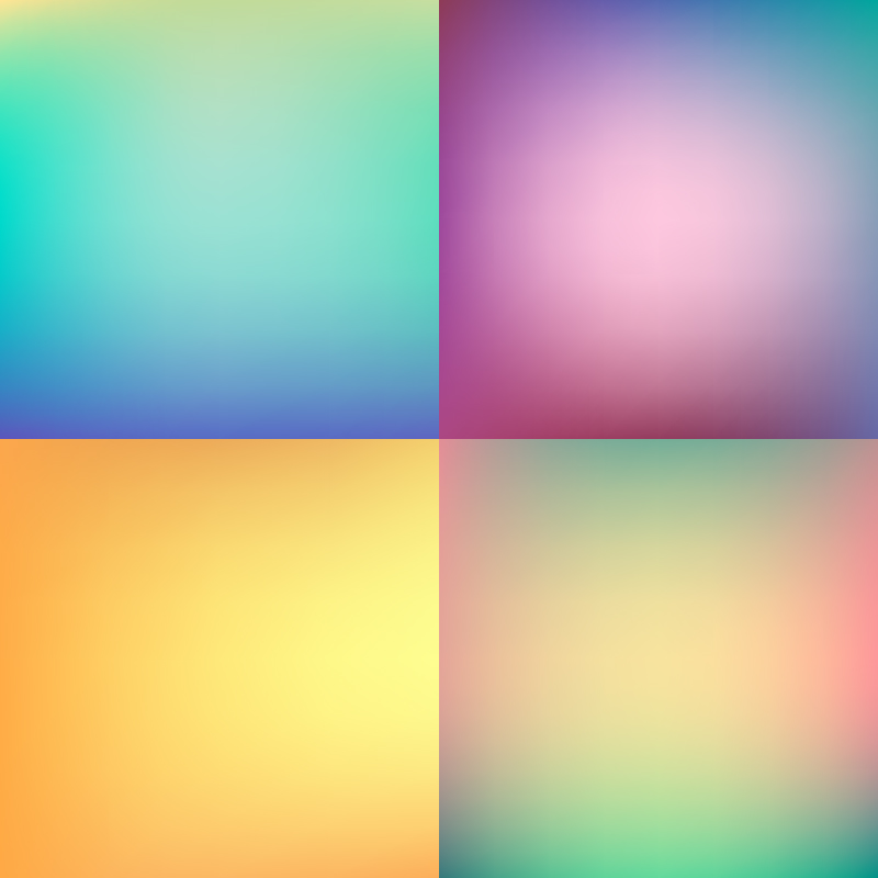 Abstract colorful blurred backgrounds set Photoshop brush