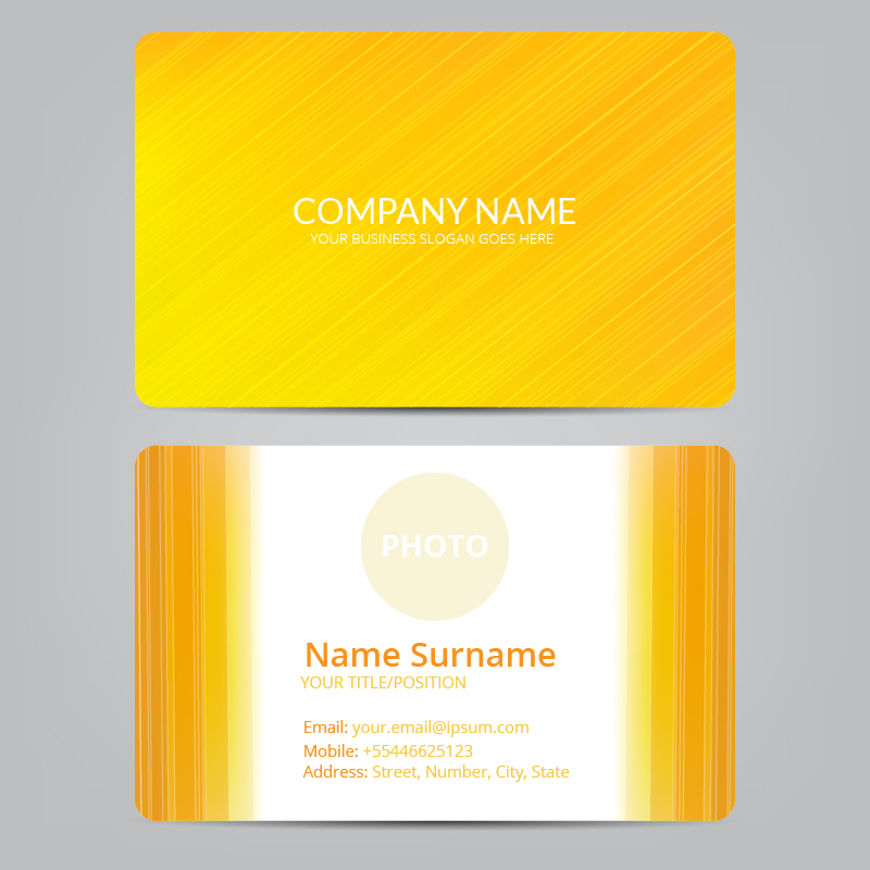 Orange business card Photoshop brush