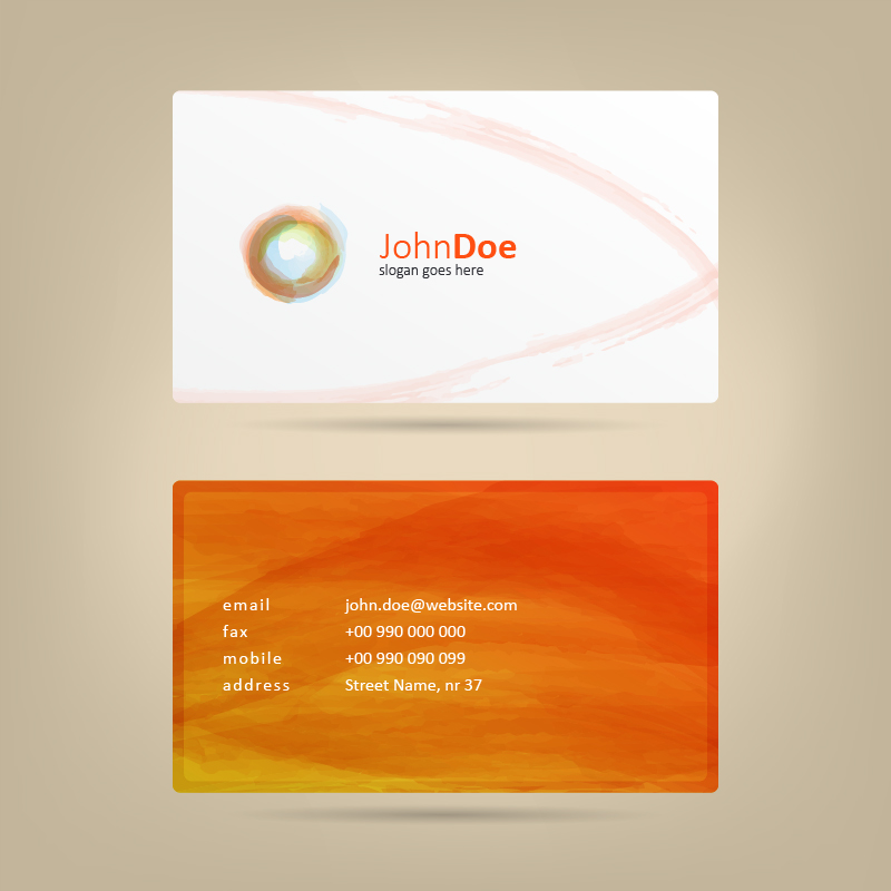 Watercolor Business Card Photoshop brush