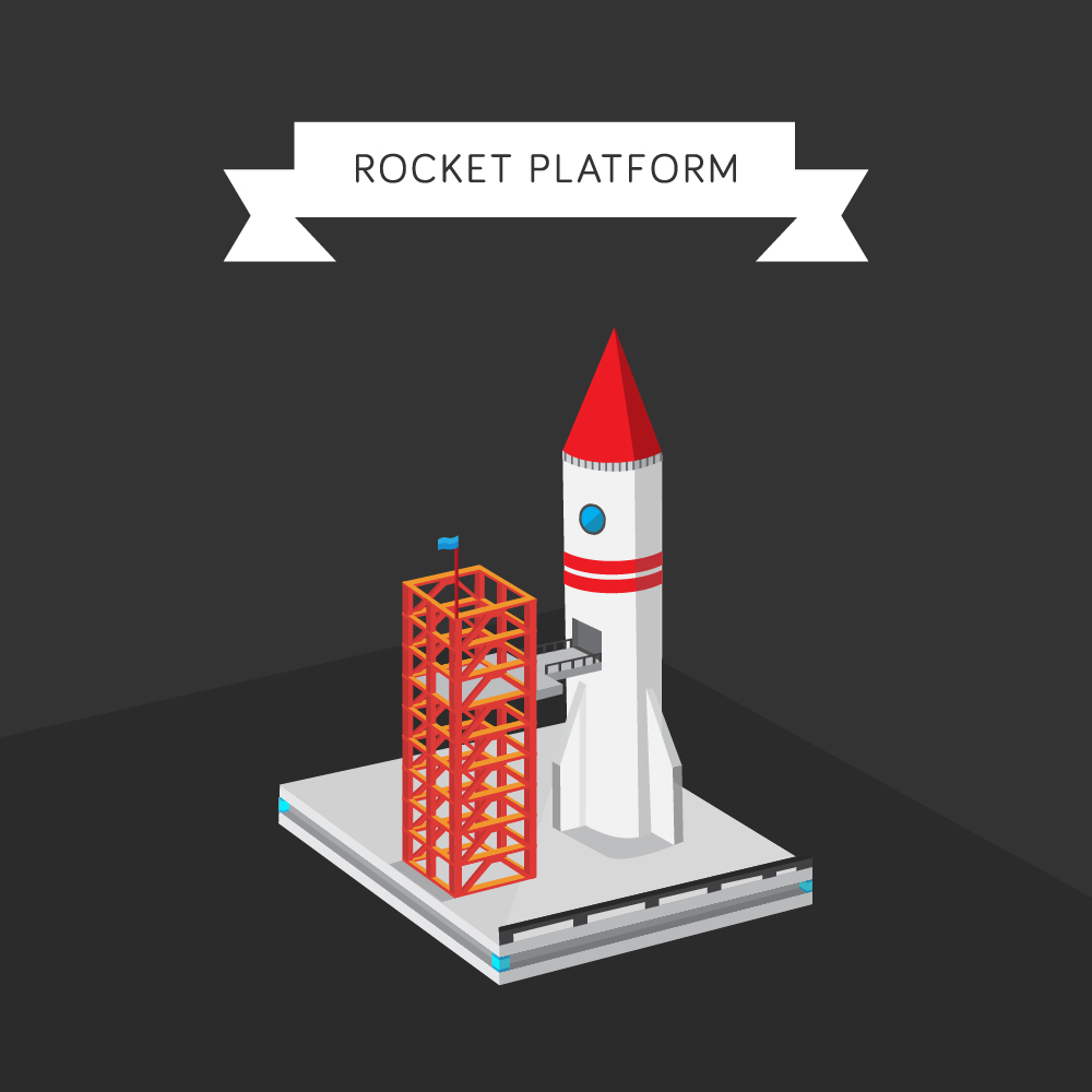 Rocket Platform Photoshop brush