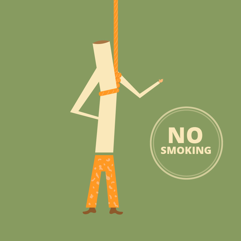 No Smoking Retro Illustration, cigarette  Photoshop brush