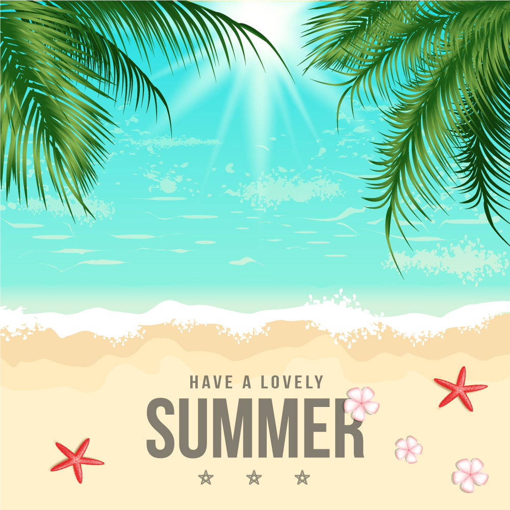 Summer Beach Vector Illustration Photoshop brush