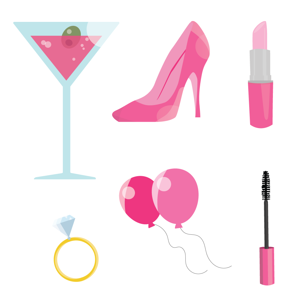 Pink Bachelorette Party Photoshop brush