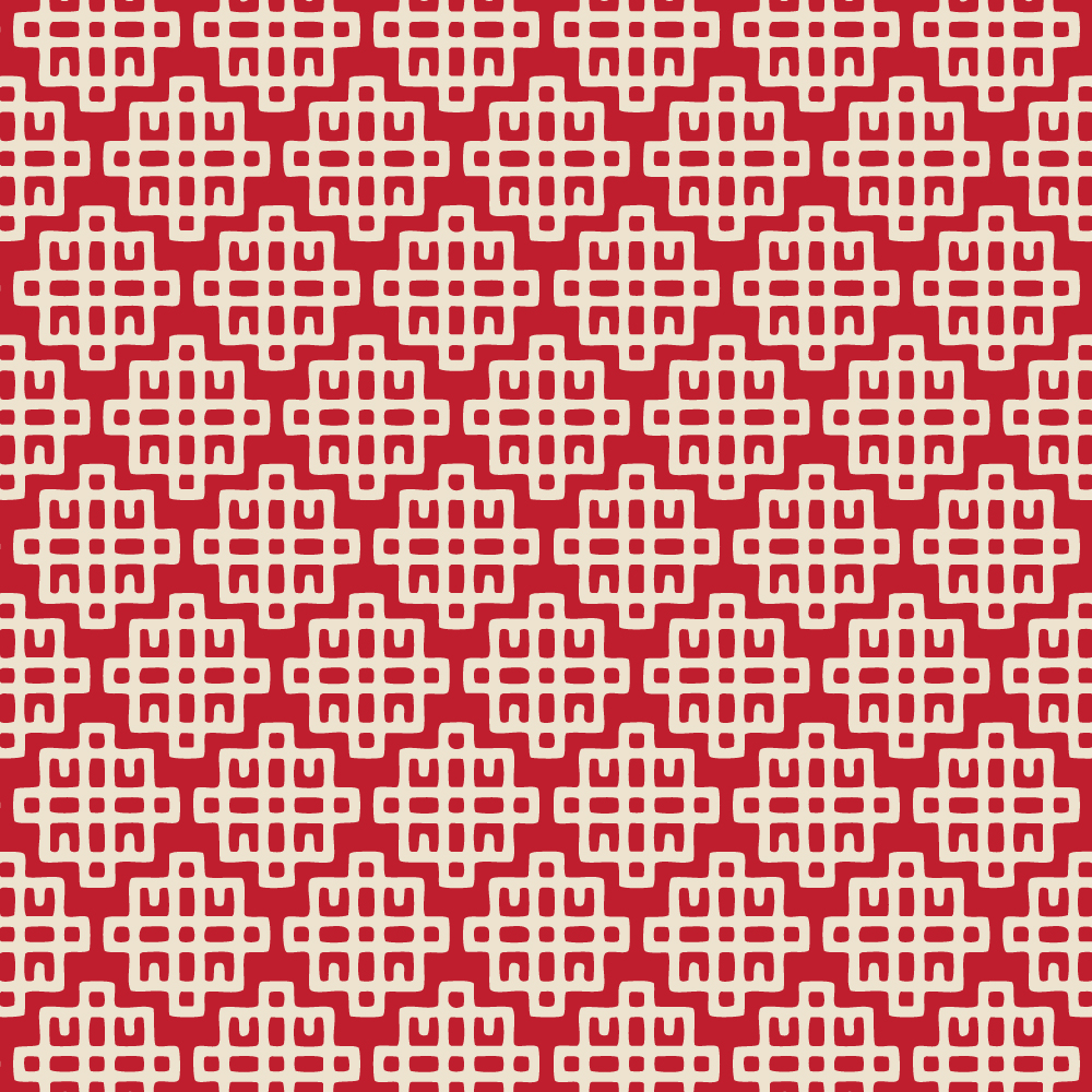 Asian Red and White Geometric Pattern Photoshop brush