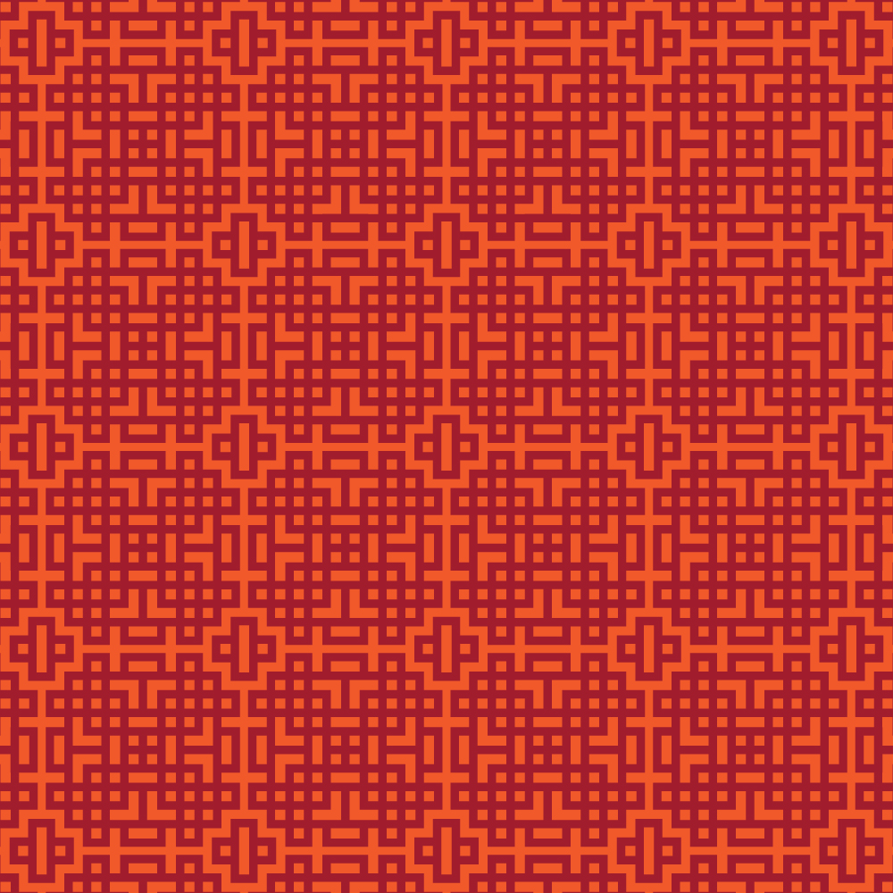 Asian Red, and Orange Geometric Pattern Photoshop brush