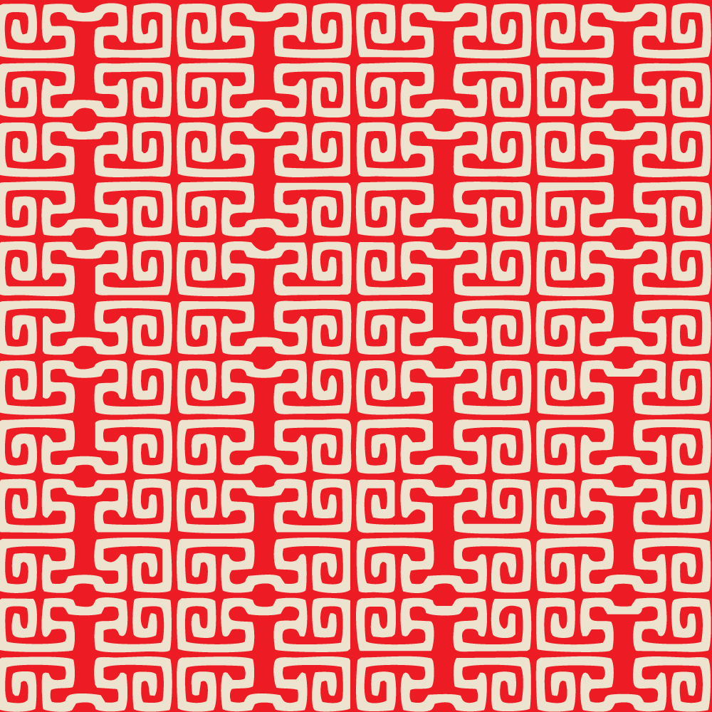 Asian Red and White Pattern Photoshop brush