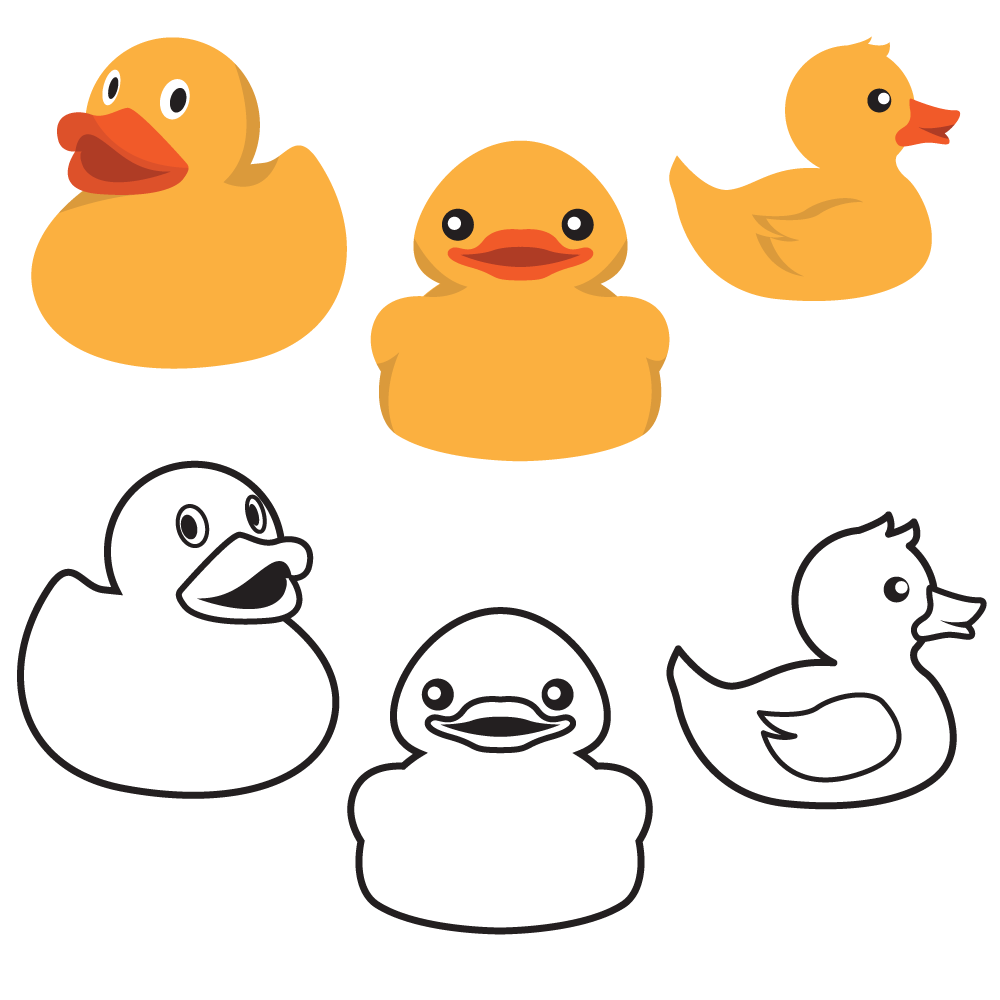 Rubber Duck Colors And Outlines Photoshop brush