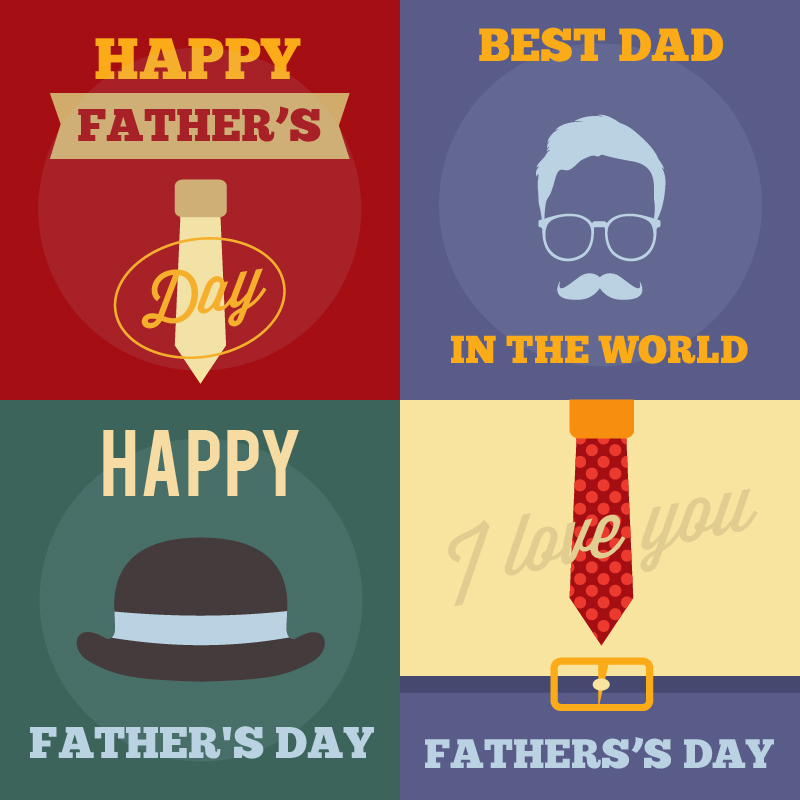 Father's Day Retro Cards Photoshop brush