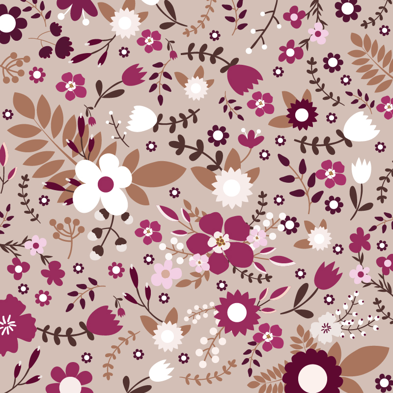 Retro floral seamless pattern Photoshop brush