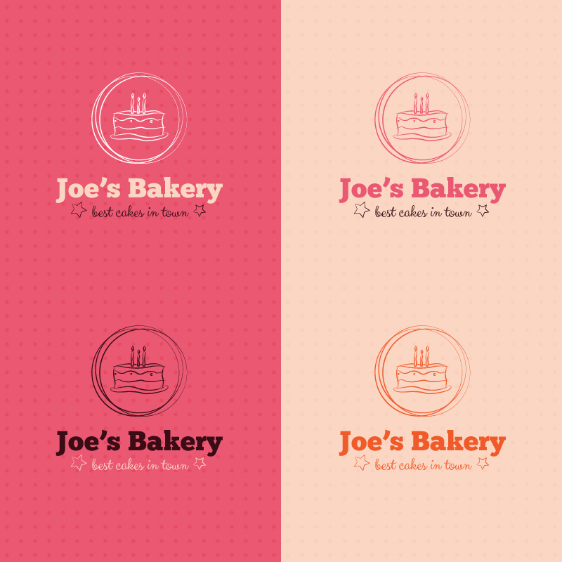 Bakery cake logo design Photoshop brush