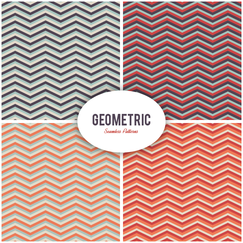 Seamless vector geometric patterns set Photoshop brush