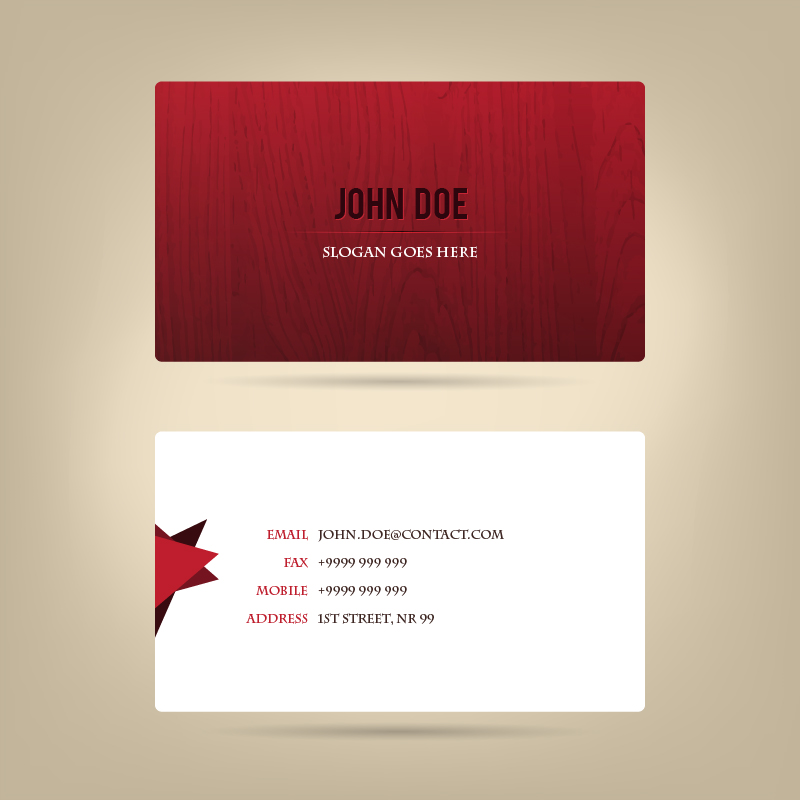 Abstract business card, wood texture Photoshop brush
