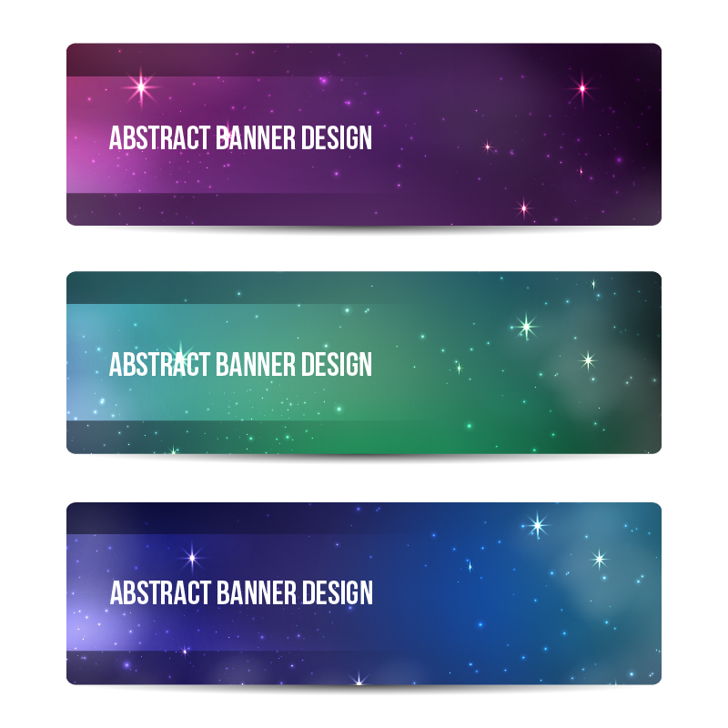 Starry sky banners design Photoshop brush
