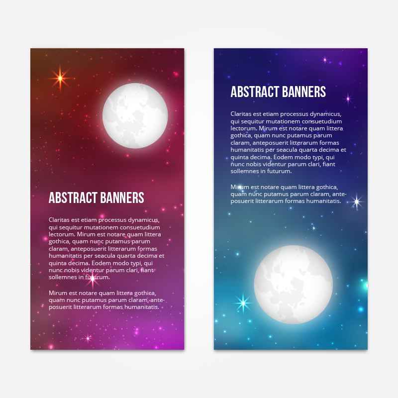 Starry sky banners design Photoshop brush