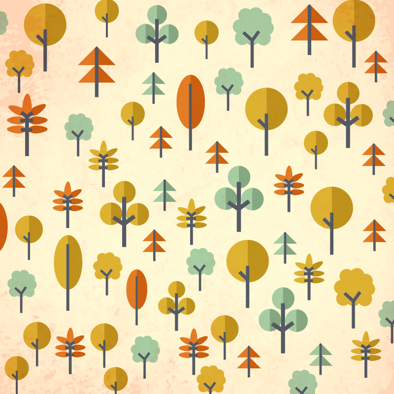 Seamless pattern with trees Photoshop brush