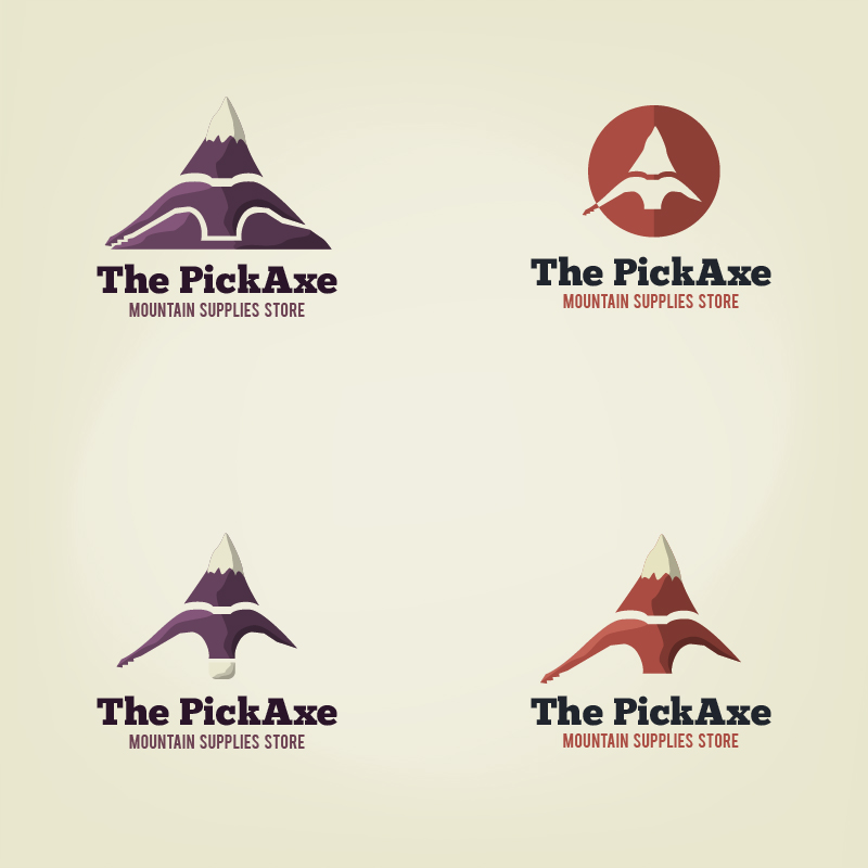 Vector pick axe logo Photoshop brush
