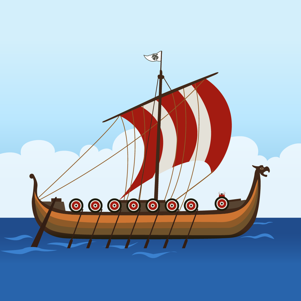 viking ship Photoshop brush