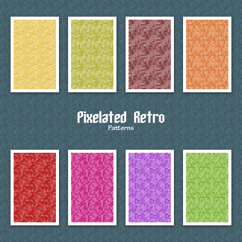 Pixelated Retro Patterns Photoshop brush