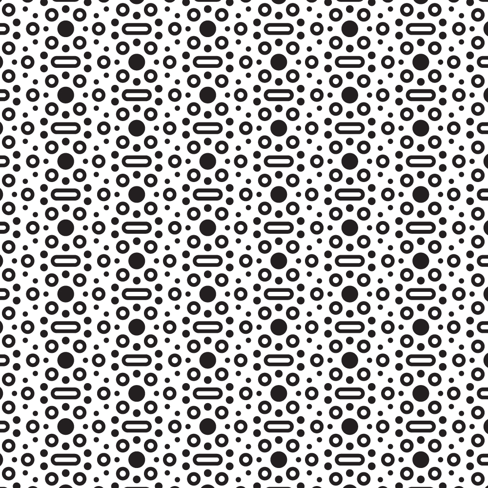 Black and White Rounded Dot Pattern Photoshop brush