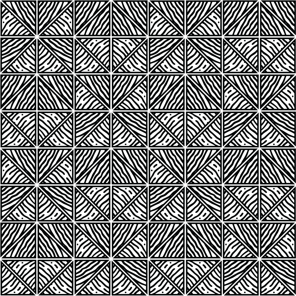 Hand Drawn Black and White Geometric Pattern Photoshop brush