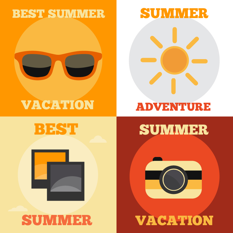 Summer Vacation Icons Photoshop brush