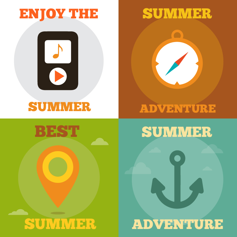 Summer Activity Icons Photoshop brush