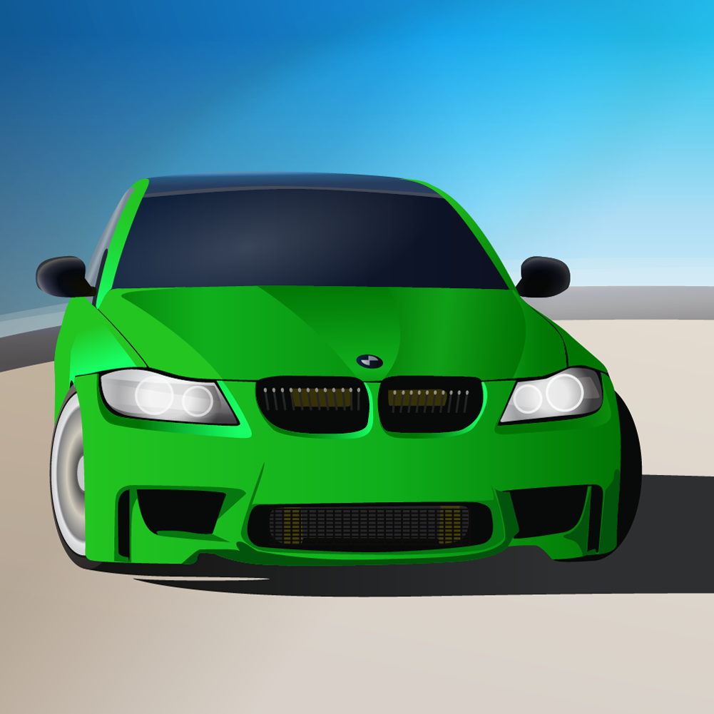green sports car Photoshop brush