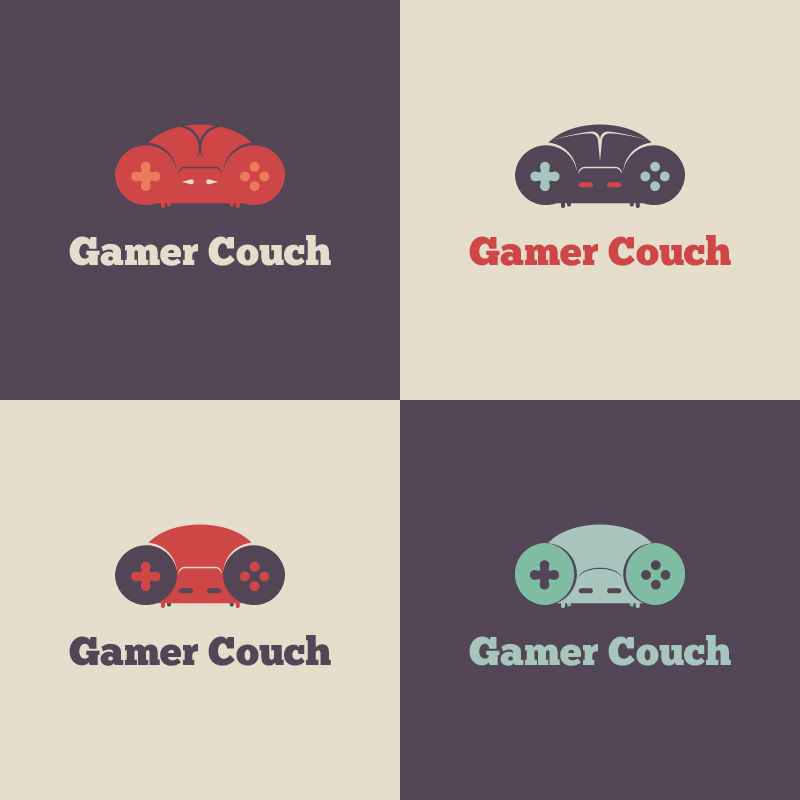 Gamer Couch Vector Logo Photoshop brush