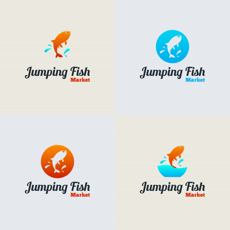 Jumping Fish Vector Logo Photoshop brush