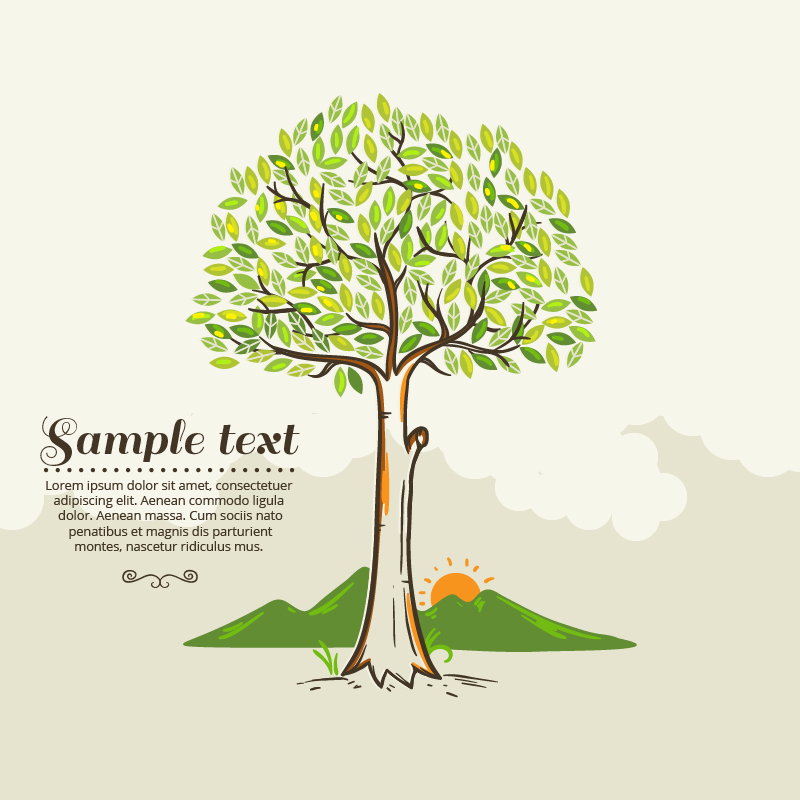 Tree vector illustration Photoshop brush