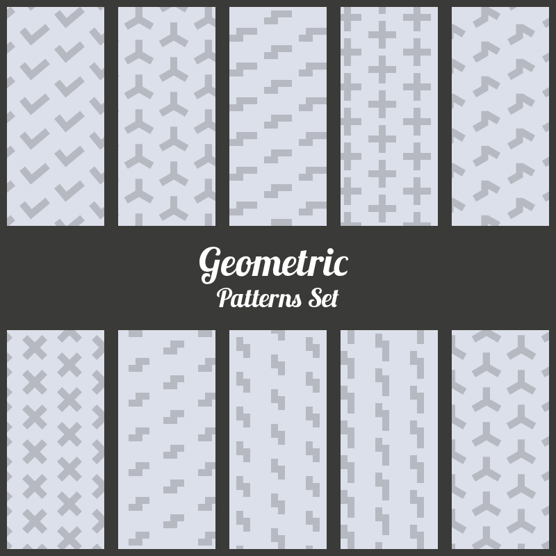 Geometric patterns set Photoshop brush