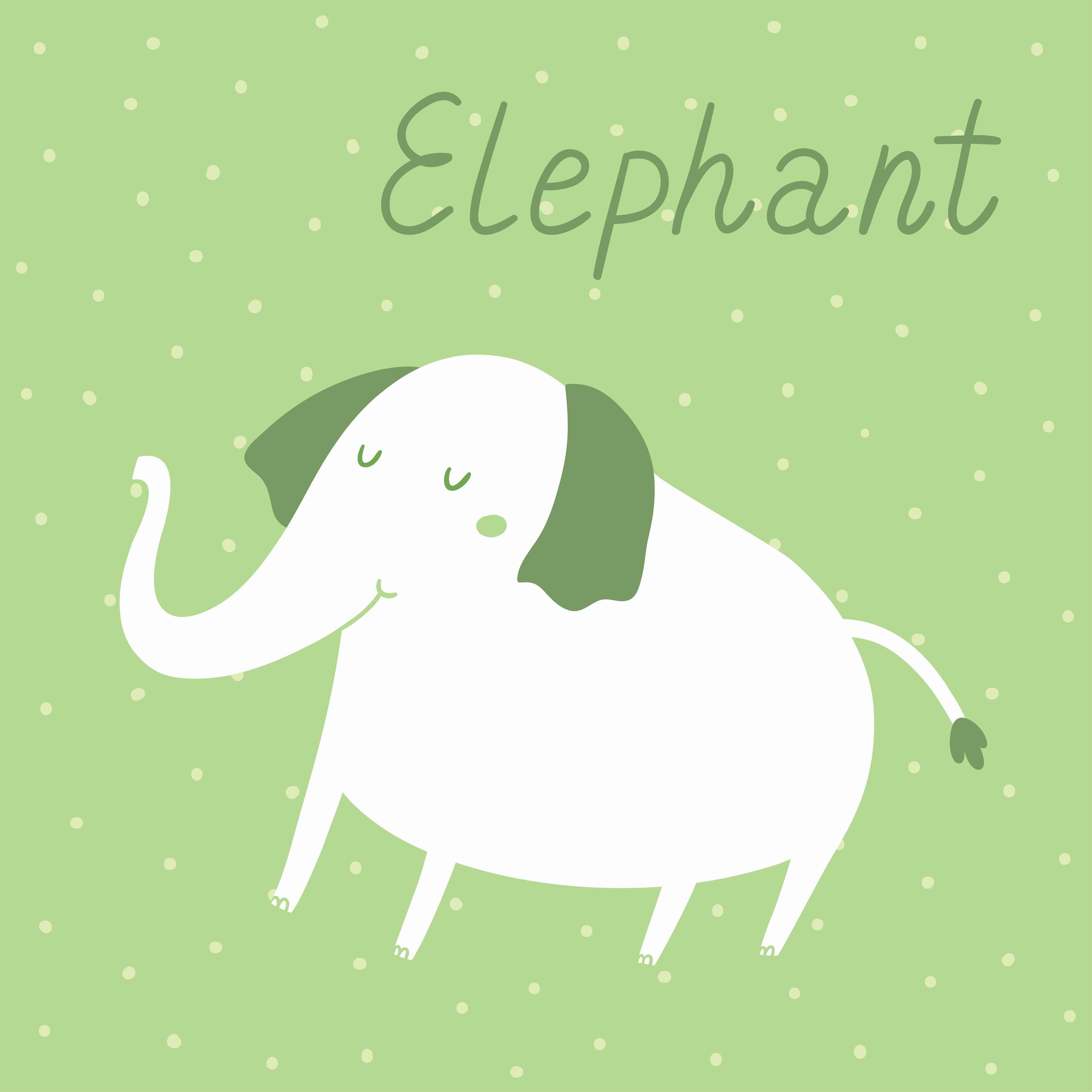 Vector illustration of an elephant Photoshop brush