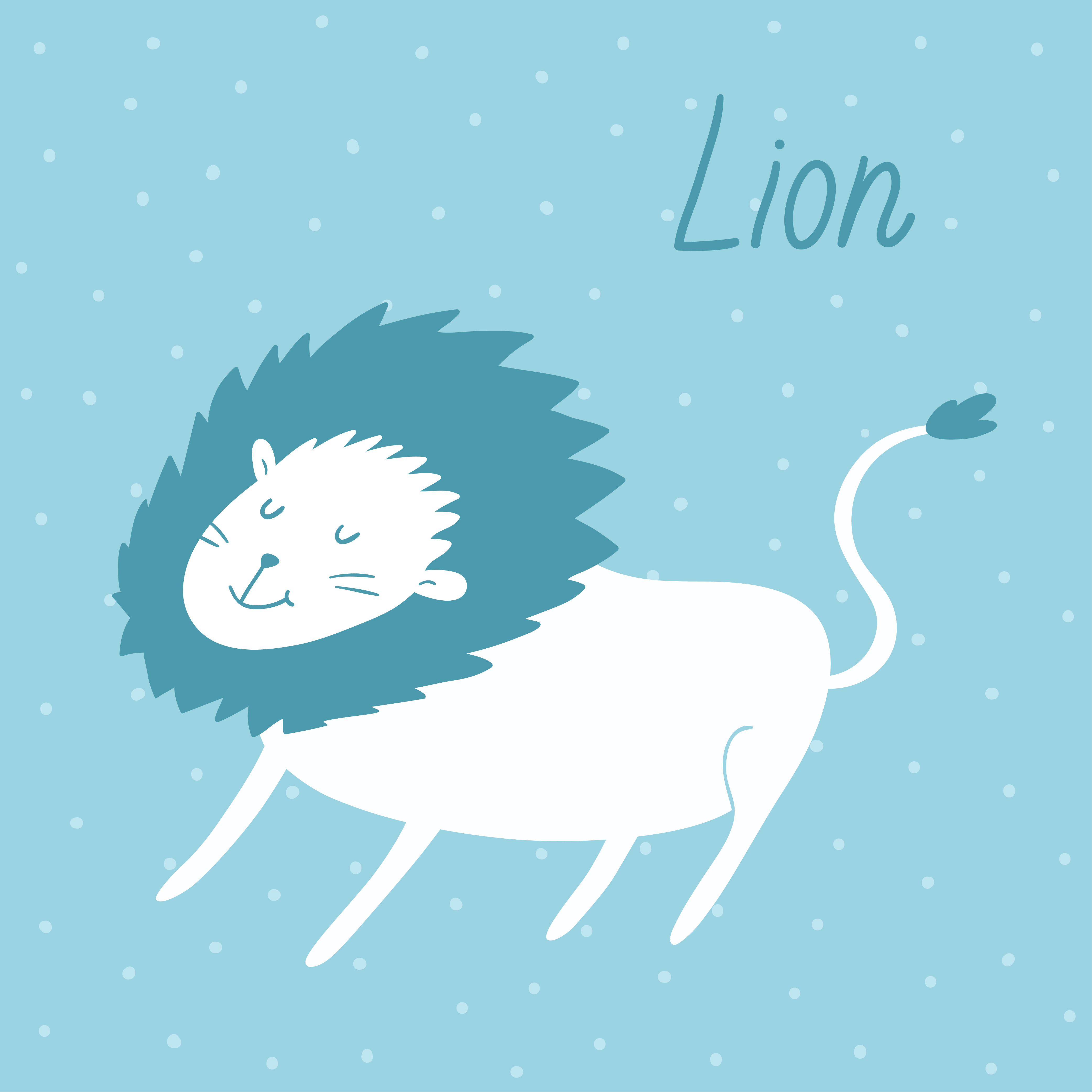 Vector illustration of a lion Photoshop brush