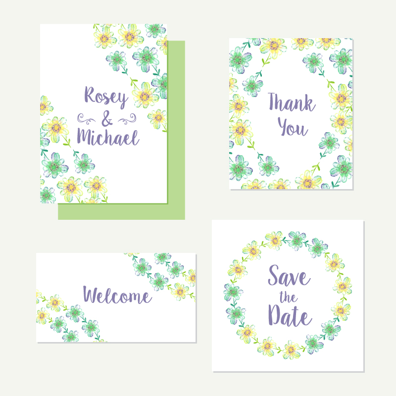 Floral cards Photoshop brush