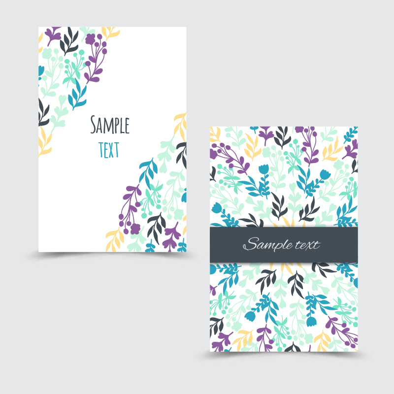 Invitation card with floral background Photoshop brush