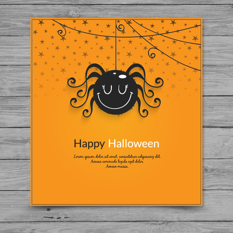 Halloween spider card Photoshop brush
