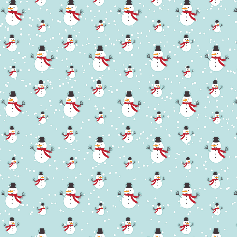 Christmas pattern with snow man Photoshop brush