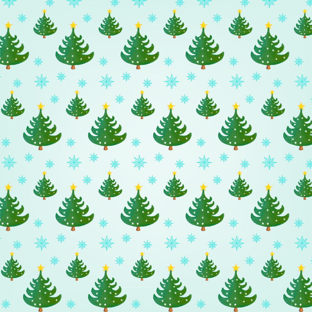 Christmas pattern with Christmas trees Photoshop brush