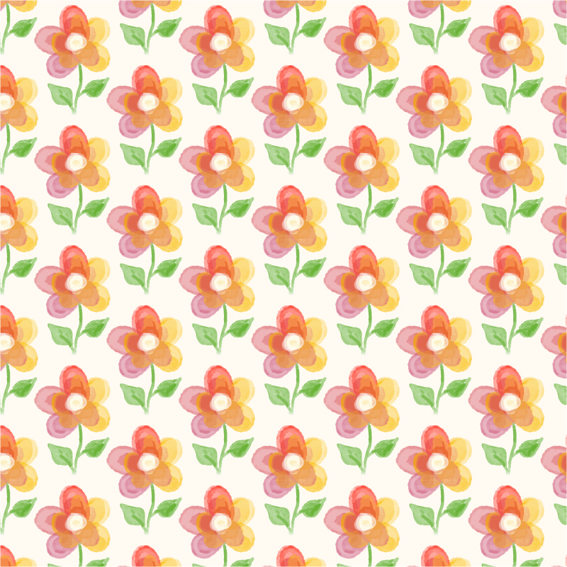 Floral background with watercolor flower Photoshop brush